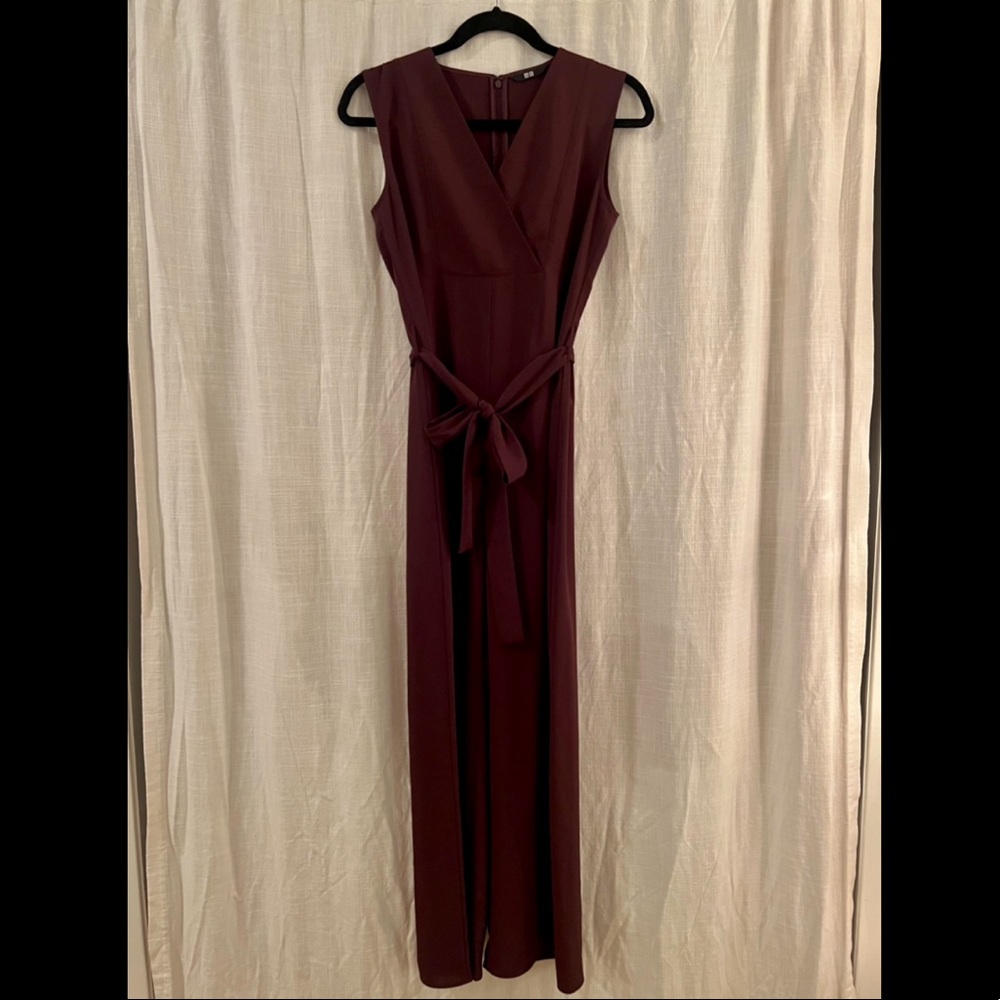 Sleek Maroon Jumpsuit - Uniqlo